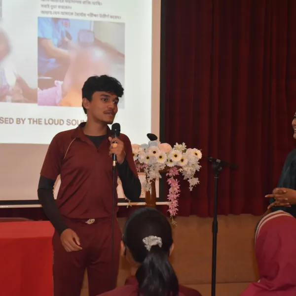 🔇 Workshop on Anti Sound Pollution :::  A meaningful workshop on anti-sound pollution was conducted by AUW for students of Classes 7 to 10 at the CGS NC school auditorium. The session highlighted the harmful effects of noise pollution and encouraged students to promote a quieter and healthier environment.  It was an informative and engaging program that inspired awareness, responsibility, and positive action among our young learners.