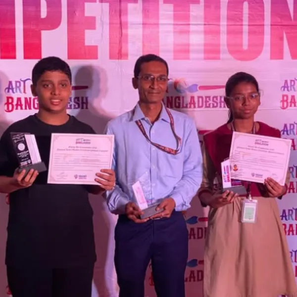 Heartiest congratulations to our talented students for achieving the National Level Winner Certificate (School Category) in the Art Bangladesh Online Art Competition 2026.  * Mohammed Tasaouf Chowdhury Tihad Class: 7S * Sehemin Subah Class: 8S Your creativity, dedication, and artistic talent have made us truly proud. Wishing you continued success and many more achievements ahead! 